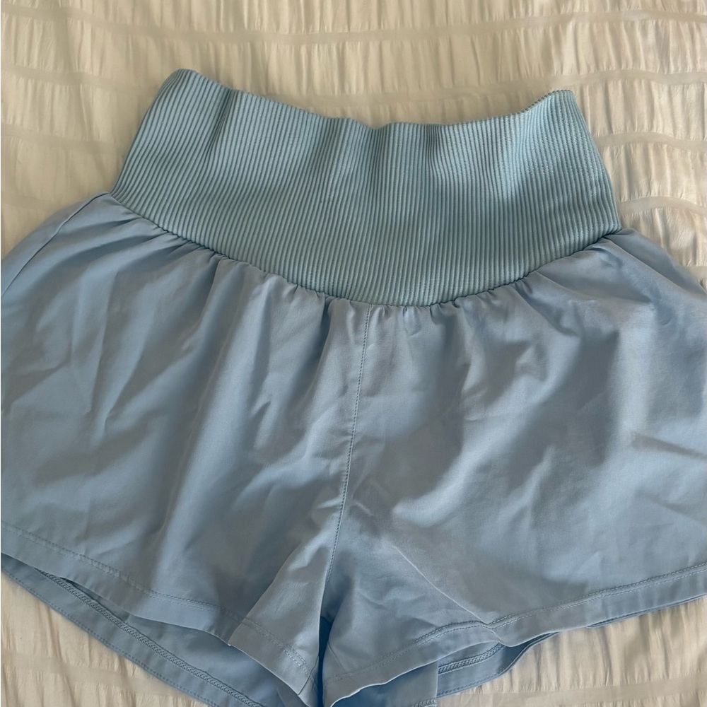 JoyLab Light Blue High-Waist Athletic Shorts